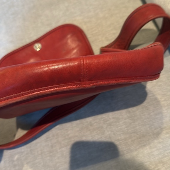 Vintage Coach 9034 Ergo Flap Red Leather bag - Picture 3 of 8